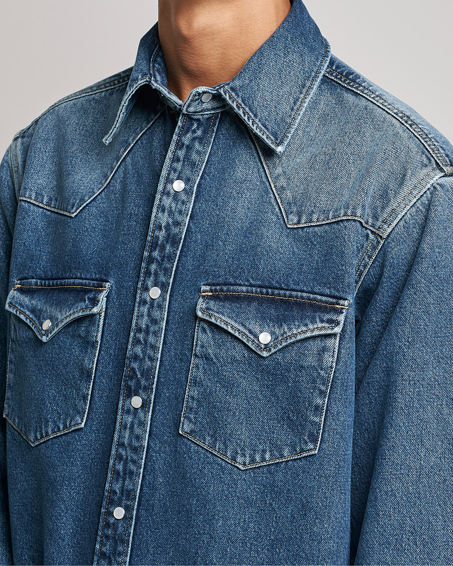 Herr | Skjortor | GANT | Western Denim Shirt Vintageg Blue