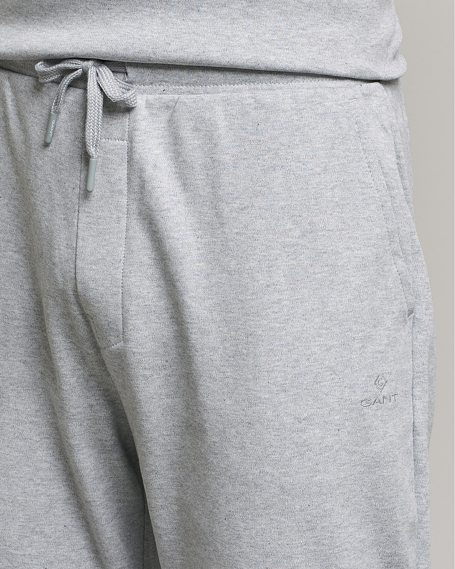 Herr | Pyjamas & Morgonrockar | GANT | Premium Loungewear Set Light Grey Melange