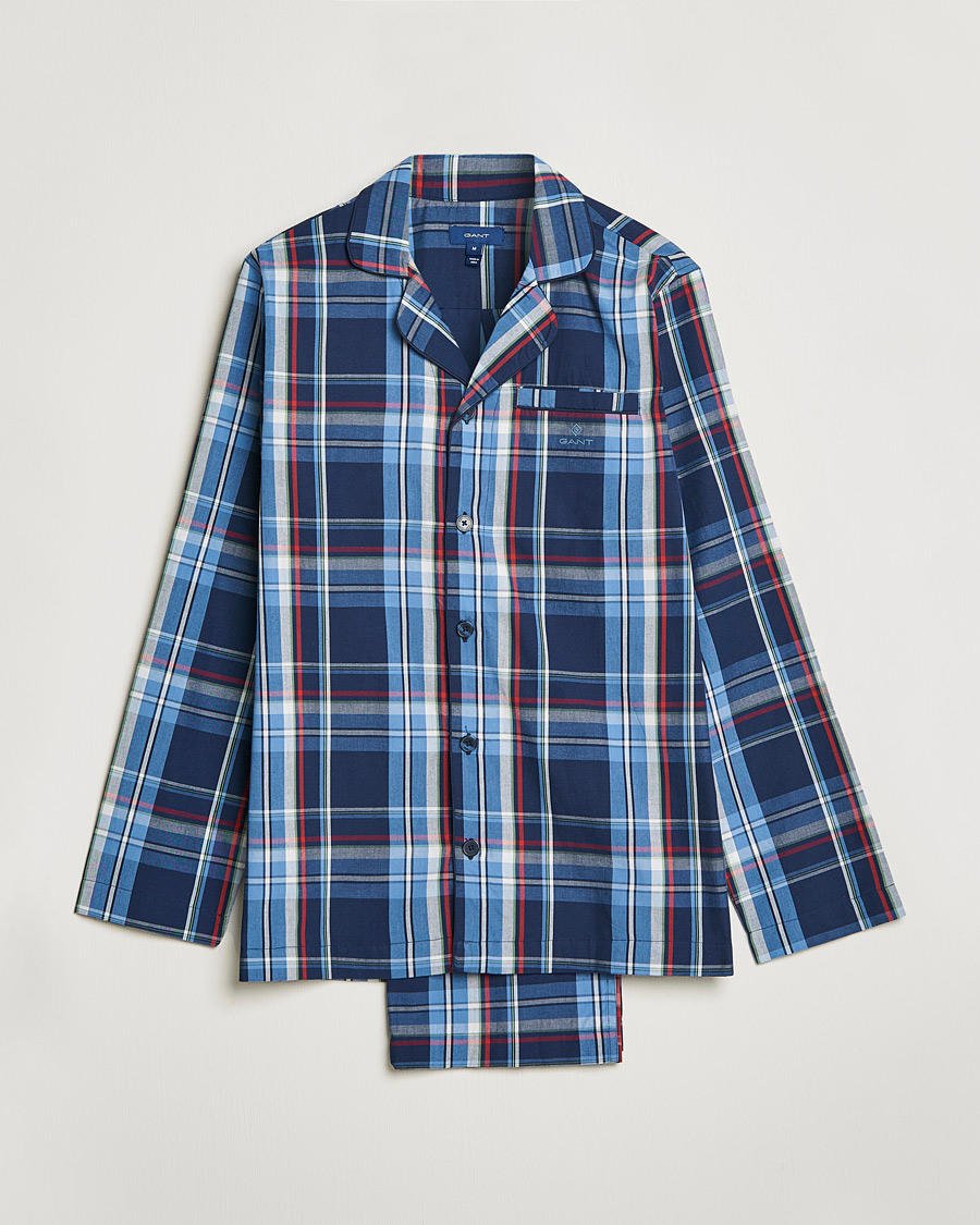Herr | Pyjamas & Morgonrockar | GANT | Checked Pyjamas Set Classic Blue