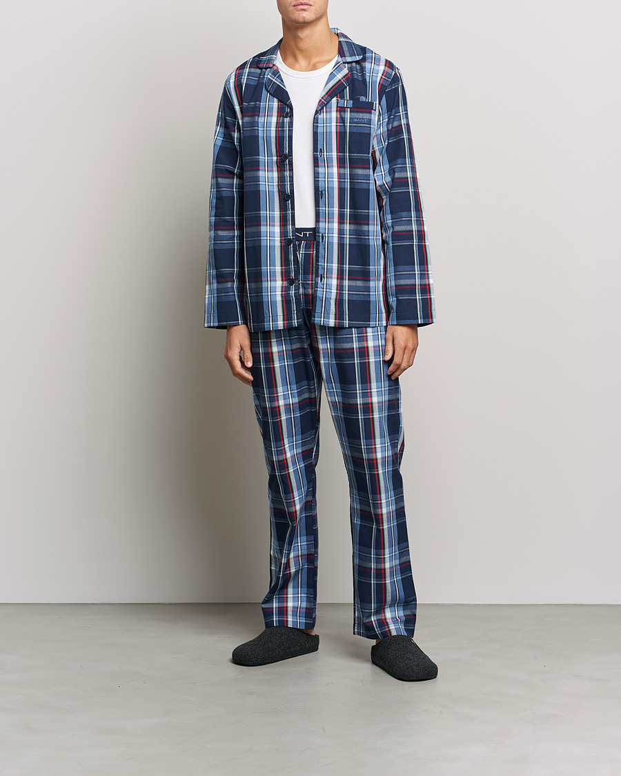 Herr | Pyjamas & Morgonrockar | GANT | Checked Pyjamas Set Classic Blue