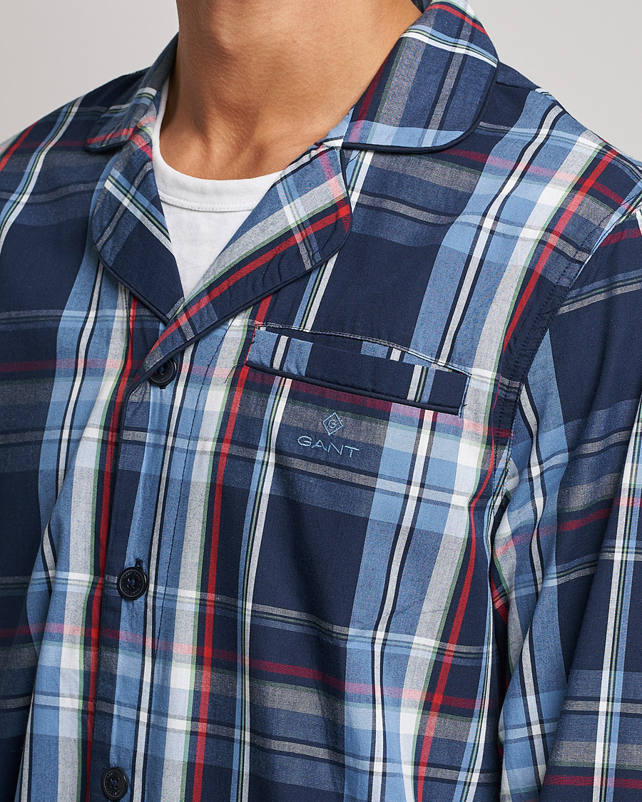 Herr | Pyjamas & Morgonrockar | GANT | Checked Pyjamas Set Classic Blue
