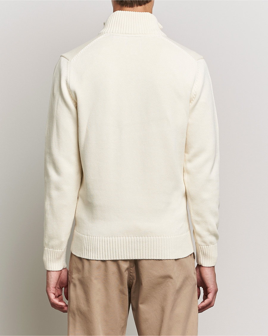 Herr | Tröjor | GANT | Cotton Half Zip Cream