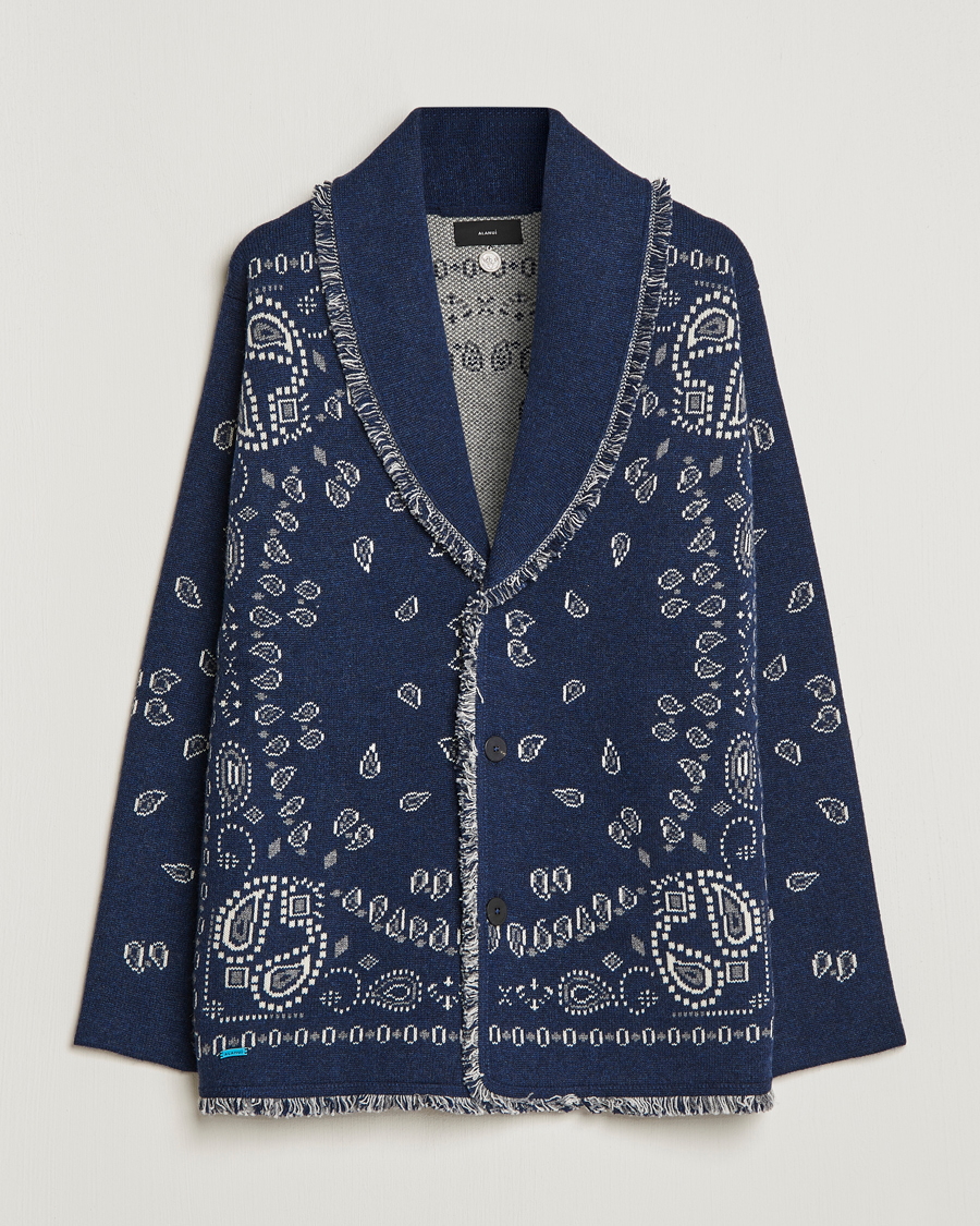 Herr | Tröjor | Alanui | Icon Cashmere Jacquard Cardigan Navy