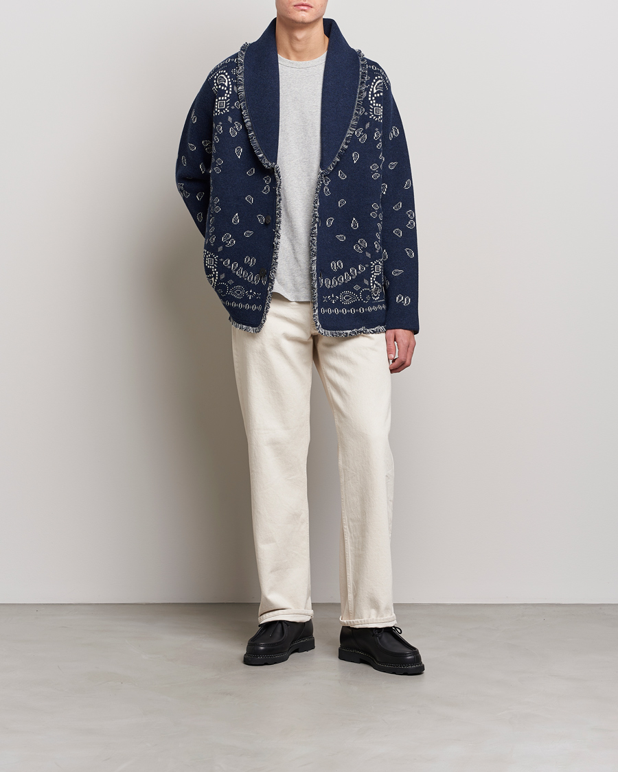 Herr | Tröjor | Alanui | Icon Cashmere Jacquard Cardigan Navy