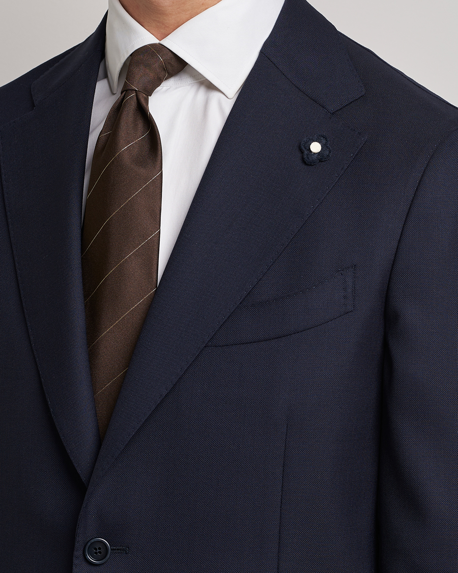 Herr | Kavajer | Lardini | Patch Pocket Wool Blazer Navy