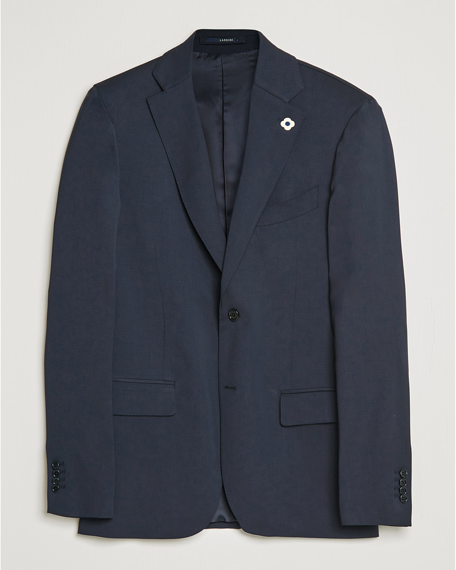 Herr | Kavajer | Lardini | Two Button Wool Blazer Navy