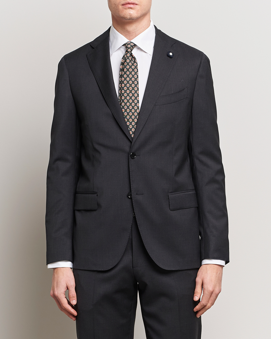Herr | Kostymer | Lardini | Two Button Wool Blazer  Grey