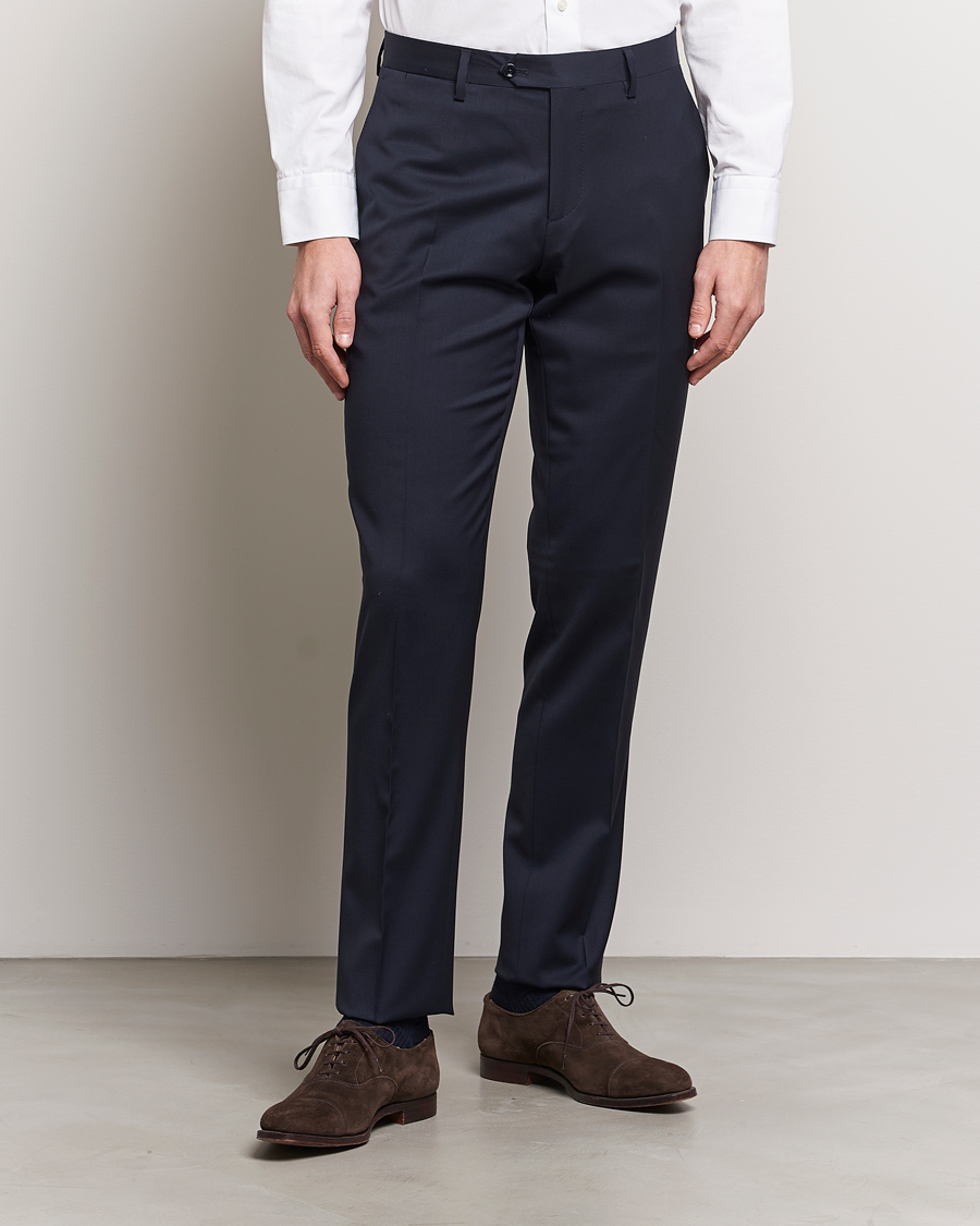 Herr | Byxor | Lardini | Wool Trousers Navy