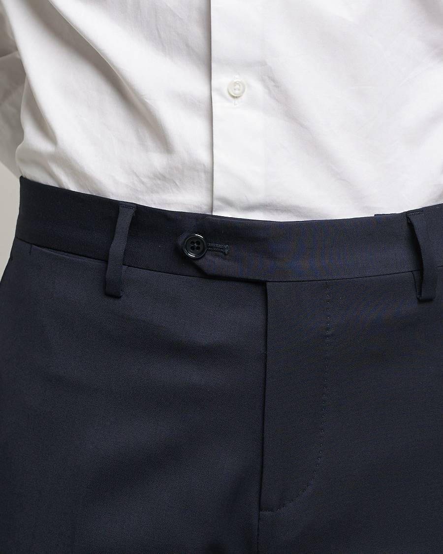 Herr | Byxor | Lardini | Wool Trousers Navy