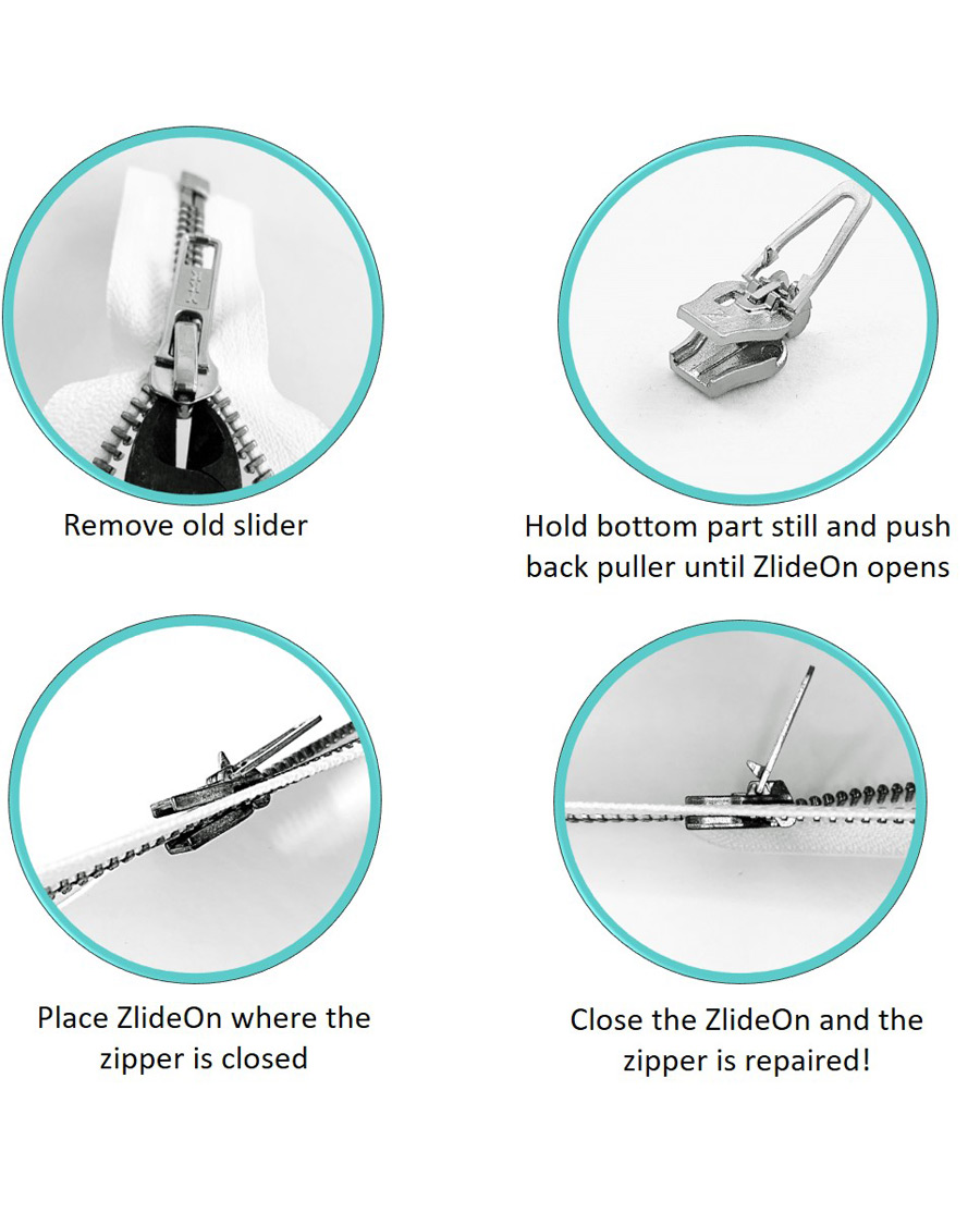 Herr |  | ZlideOn | Normal  Plastic & Metal Zipper Silver XXS 