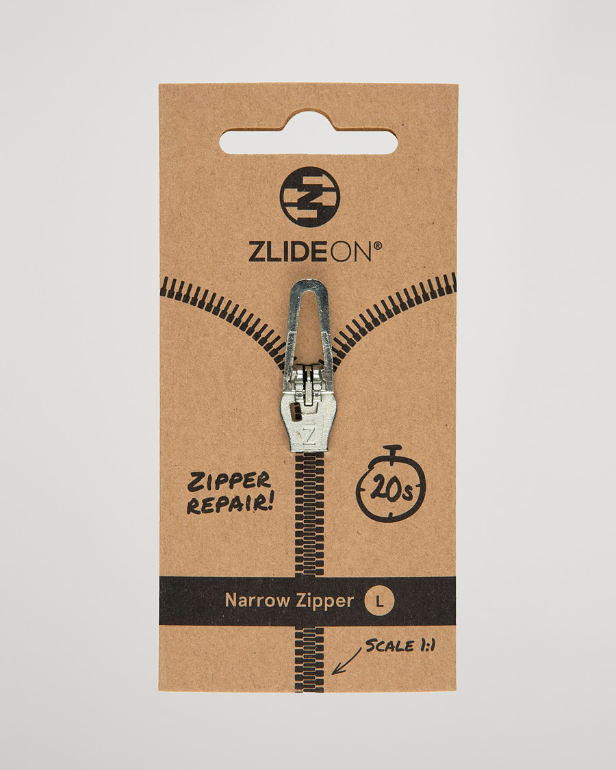 Herr | Klädvård | ZlideOn | Narrow Zipper Silver L