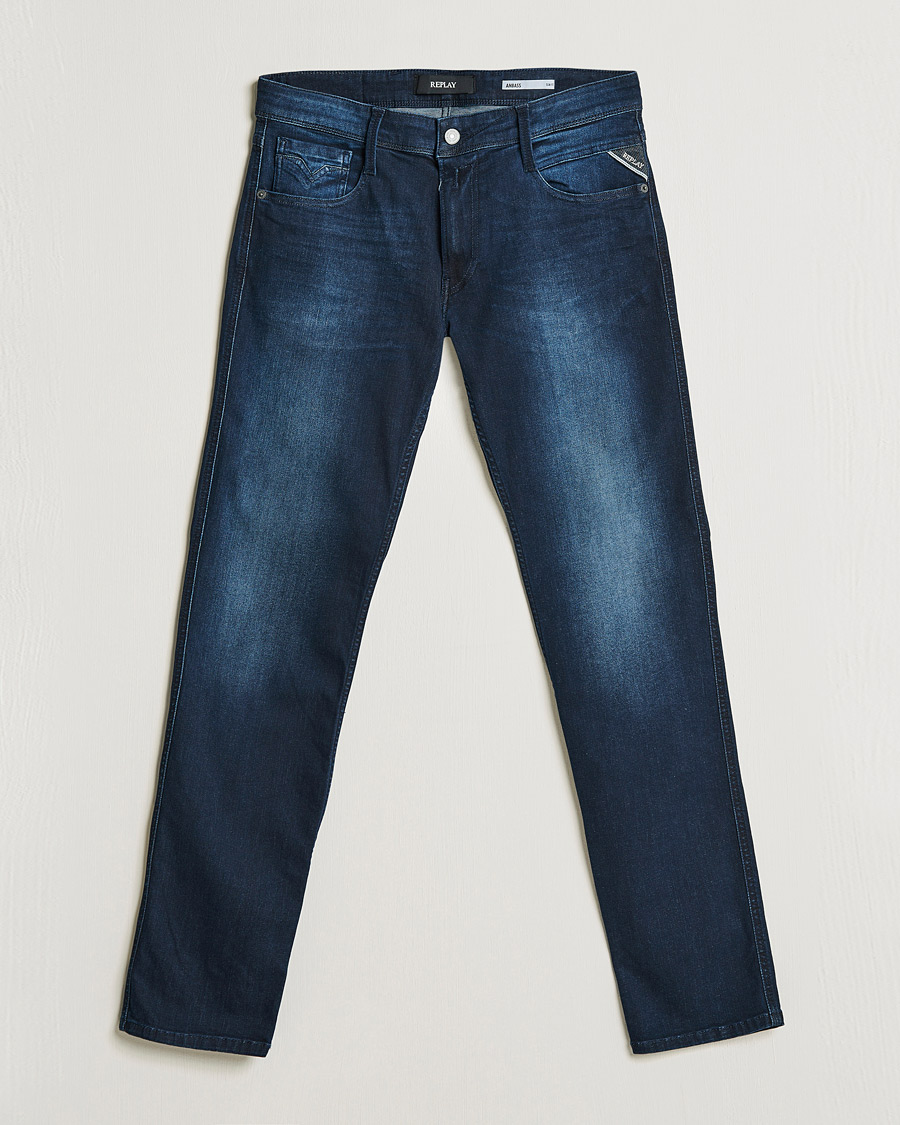 Herr | Jeans | Replay | Anbass Powerstretch Jeans Dark Blue