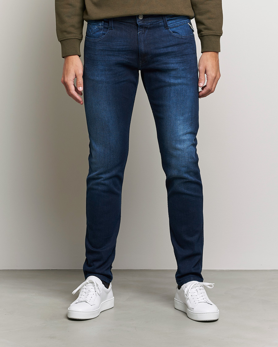 Herr |  | Replay | Anbass Powerstretch Jeans Dark Blue