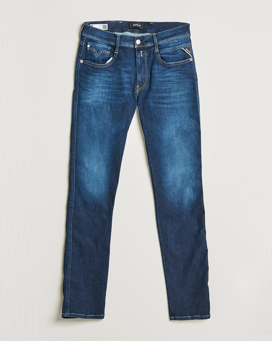 Herr | Jeans | Replay | Anbass Hyperflex Recyceled 360 Jeans Dark Blue