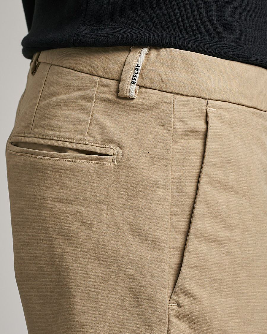 Herr | Byxor | Replay | Sartoriale Comfort Stretch Chinos Light Khaki