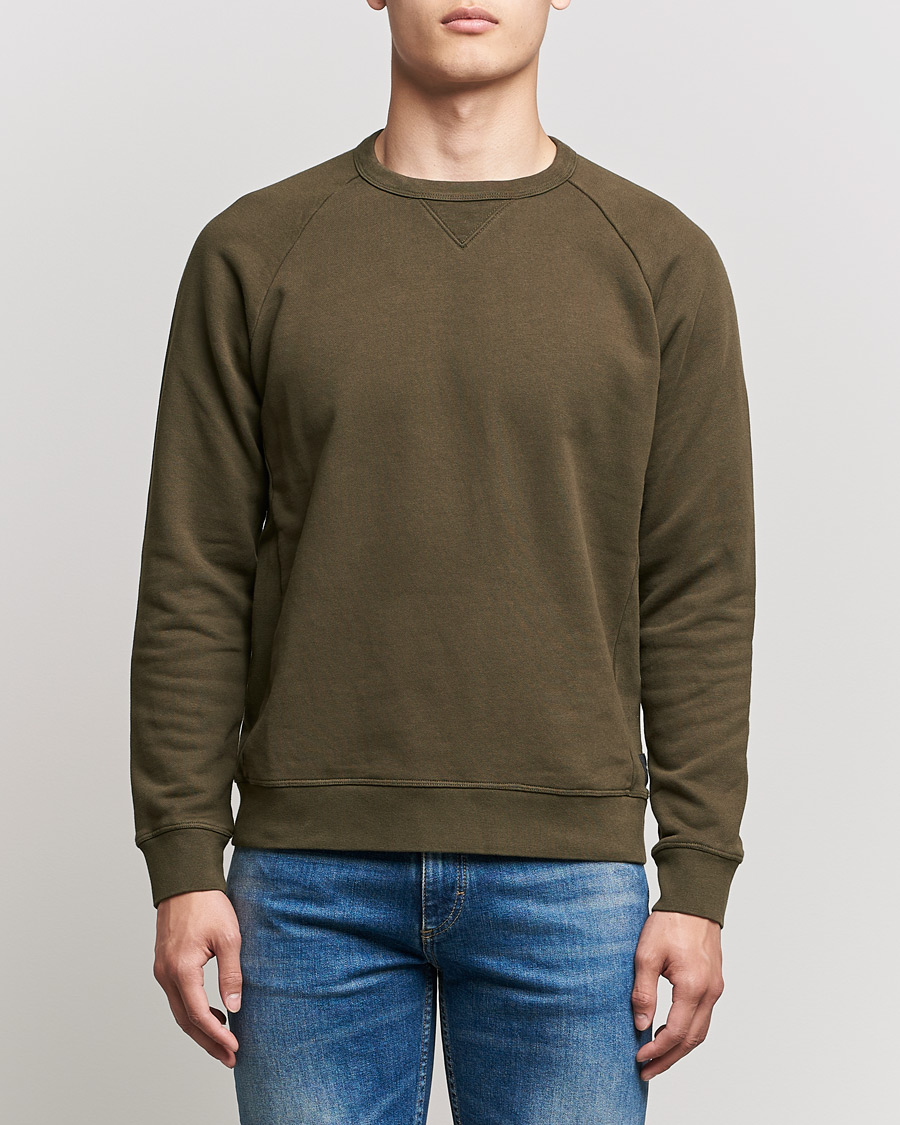 Herr | Tröjor | Replay | Sartoriale Jersey Crew Neck Sweatshirt Military