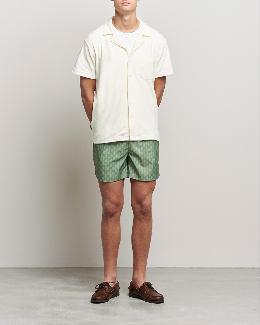 Herr | Kortärmade skjortor | The Resort Co | Short Sleeve Terry Resort Shirt White