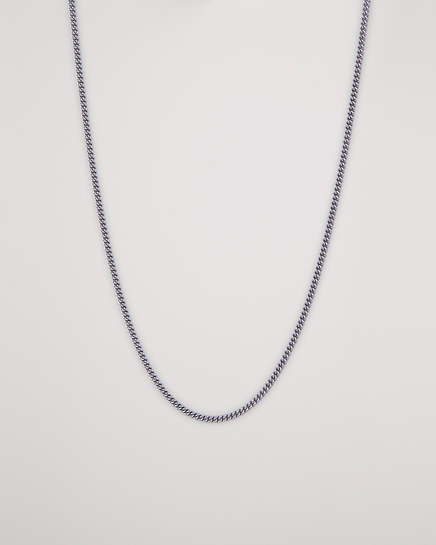 careofcarl.se | Curb Chain Slim Necklace Silver