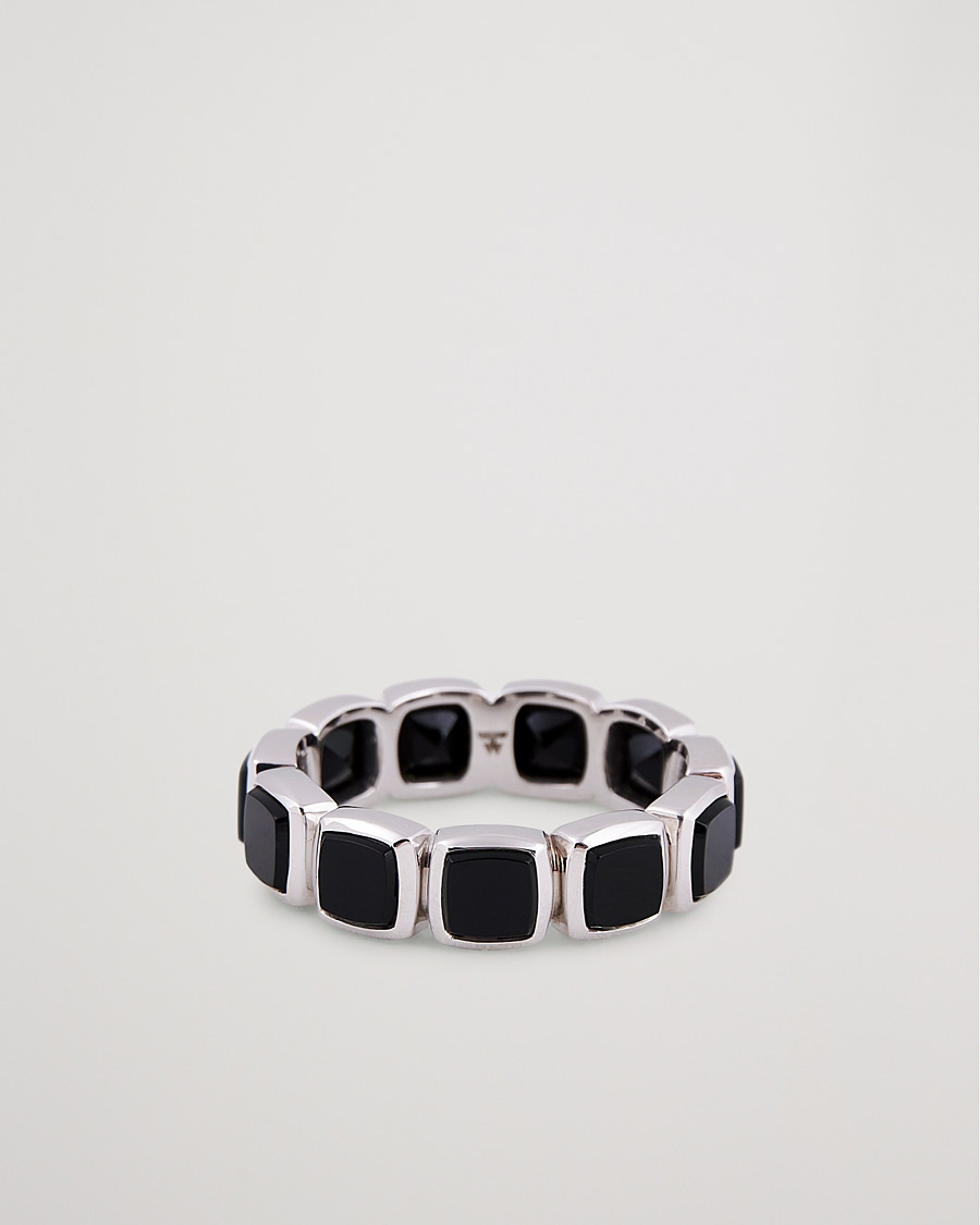 Herr | Tom Wood Cushion Band Black Onyx Ring Silver | Tom Wood | Cushion Band Black Onyx Ring Silver