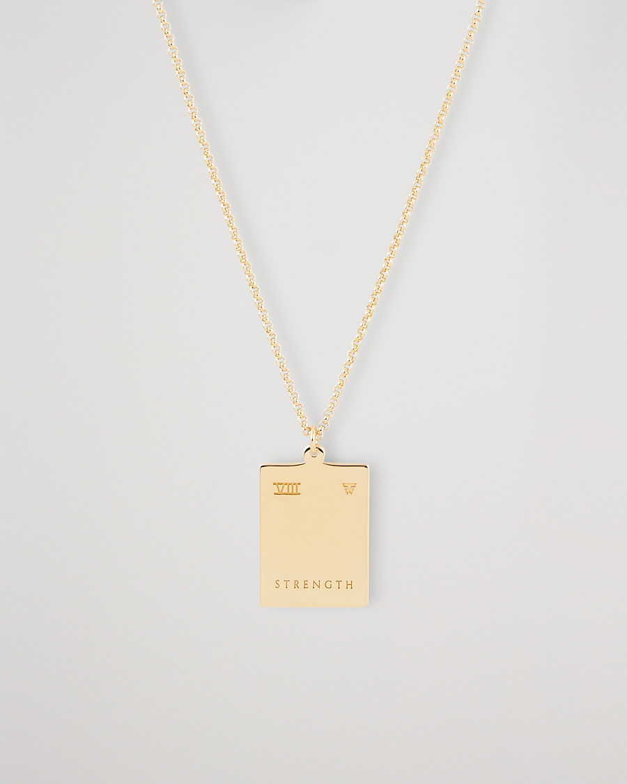 Herr | Tom Wood Tarot Strength Pendant Necklace Gold | Tom Wood | Tarot Strength Pendant Necklace Gold