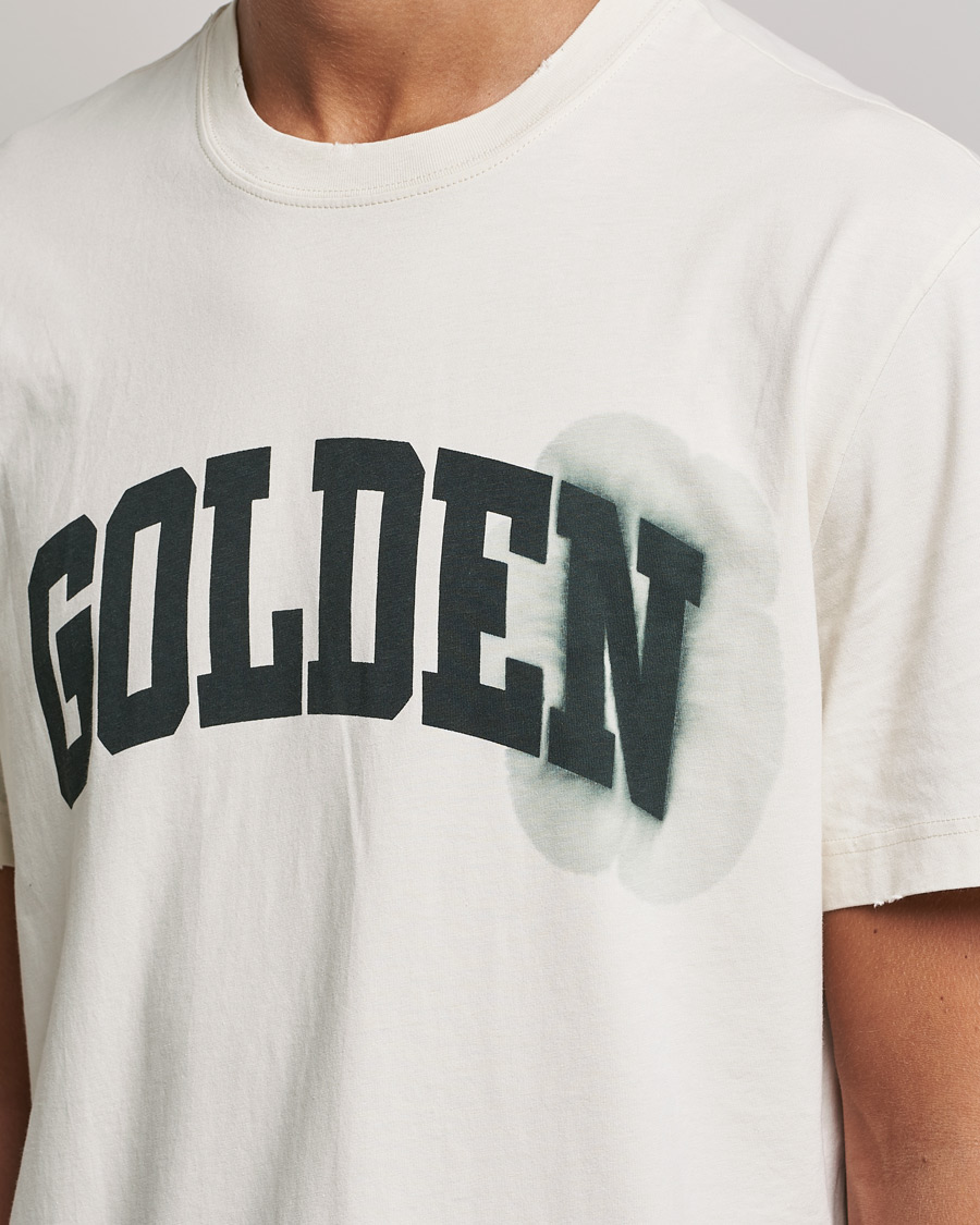 Herr | T-Shirts | Golden Goose | Deluxe Brand Journey Logo T-Shirt Bone White
