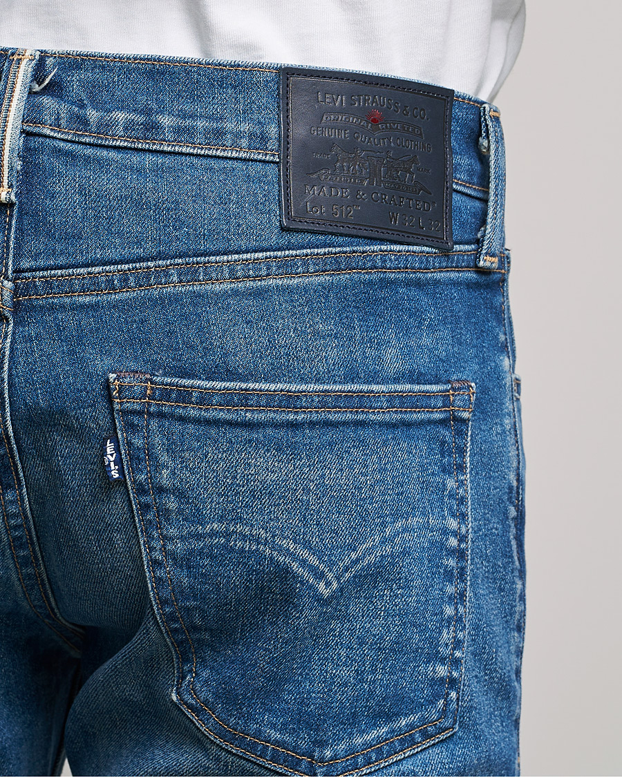 Herr | Jeans | Levi's Made & Crafted | 512 Slim Fit Stretch Jeans Aokigahara Mij Indigo Worn