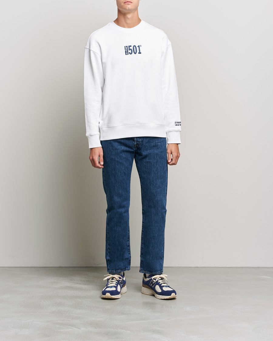 Herr | Tröjor | Levi's | Relaxed Graphic 501 Crew Neck Crew White