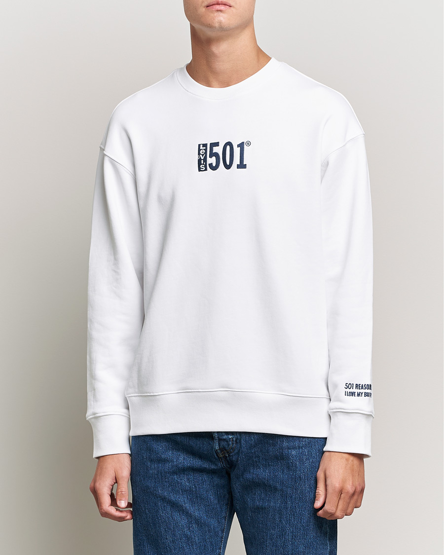 Herr | Tröjor | Levi's | Relaxed Graphic 501 Crew Neck Crew White