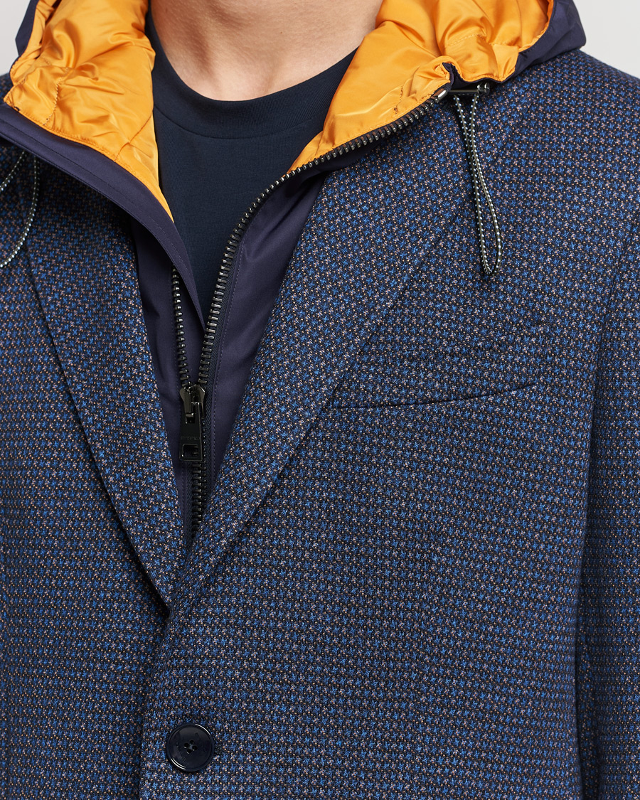 Herr | Kavajer | Etro | Hooded Jersey Blazer Navy