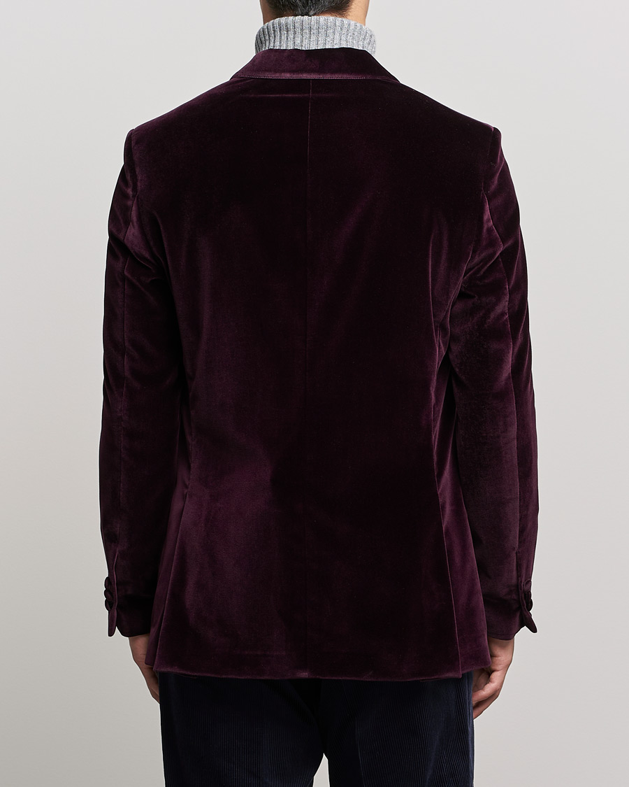 Herr | Kavajer | Etro | Velvet Blazer Burgundy