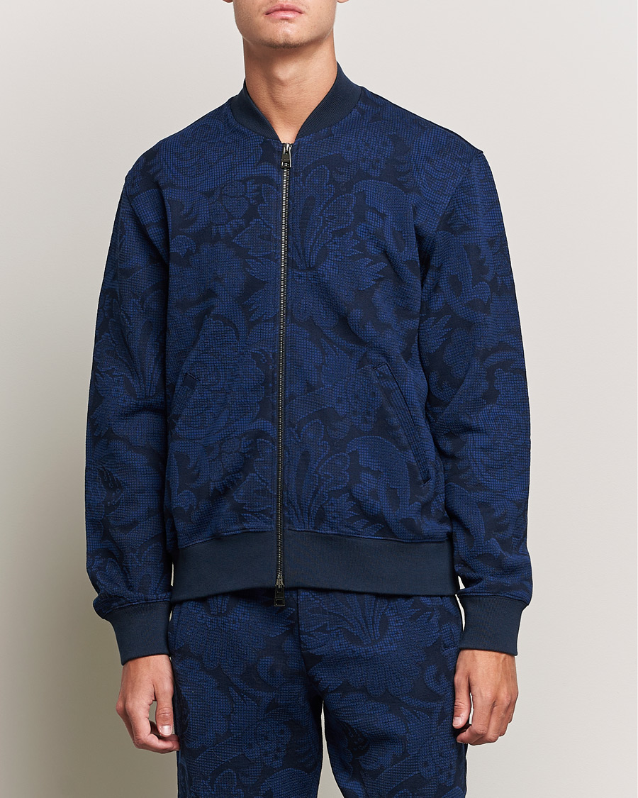 Herr | Tröjor | Etro | Printed Bomber Sweat Navy