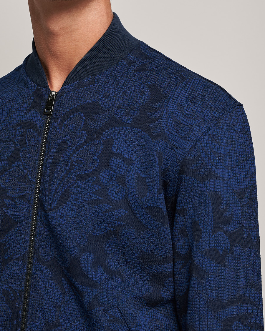 Herr | Tröjor | Etro | Printed Bomber Sweat Navy