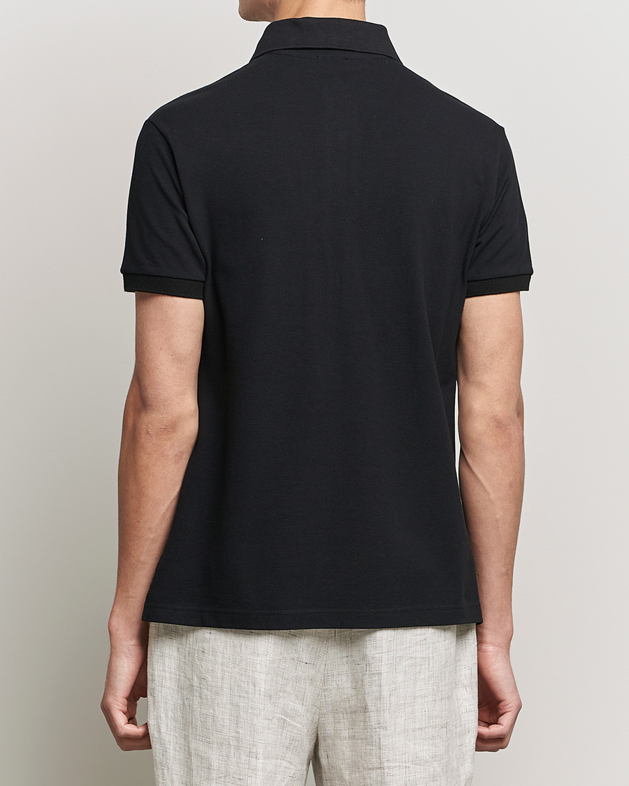 Herr | Pikéer | Etro | Short Sleeve Contrast Paisley Polo Black