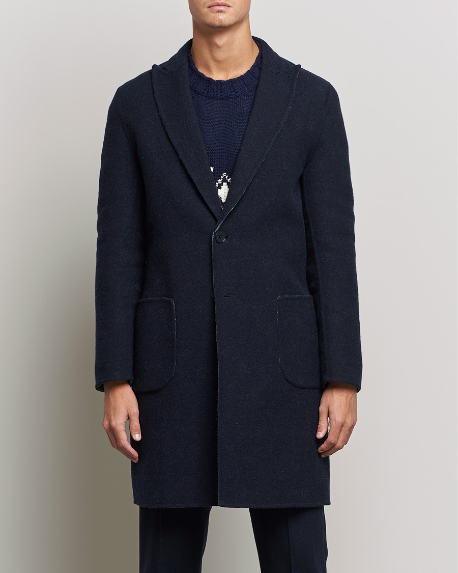 Herr | Jackor | Etro | Deconstructed Reversible Coat Navy