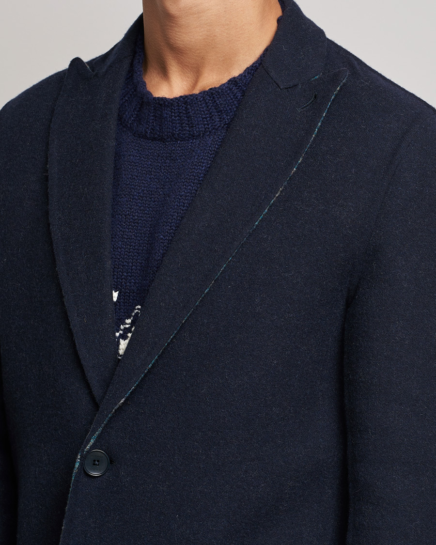 Herr | Jackor | Etro | Deconstructed Reversible Coat Navy