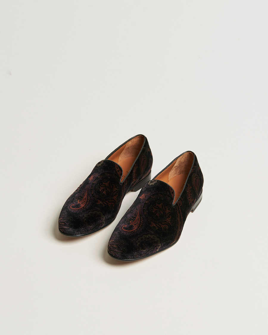 Herr | Etro Printed Slippers Black | Etro | Printed Slippers Black