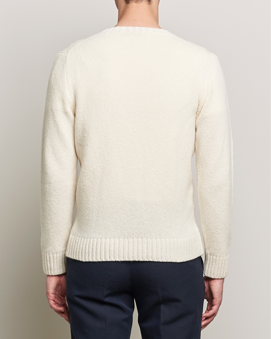 Herr | Tröjor | Inis Meáin | Wool/Cashmere Crew Neck White
