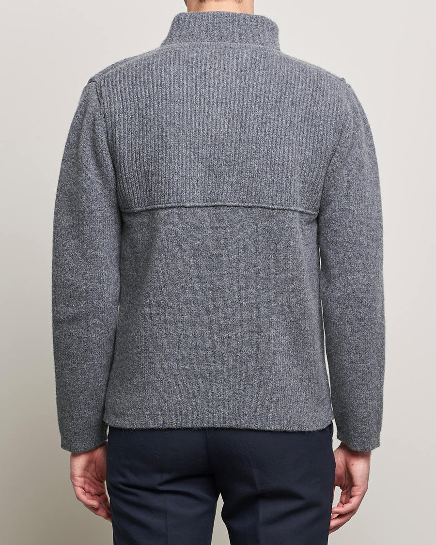 Herr | Tröjor | Inis Meáin | Heavy Wool Cardigan Grey