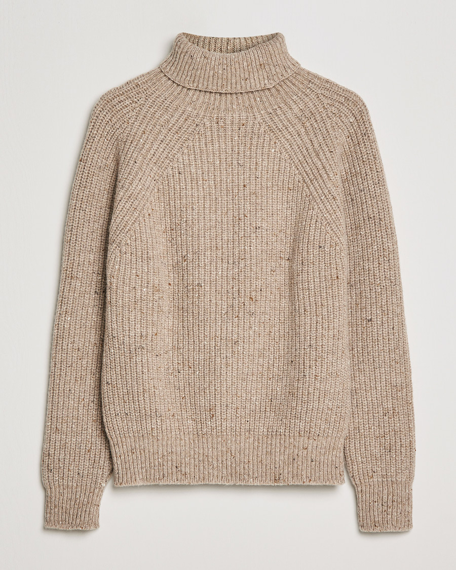 Herr | Tröjor | Inis Meáin | Wool/Cashmere Boatbuilder Turtleneck Beige