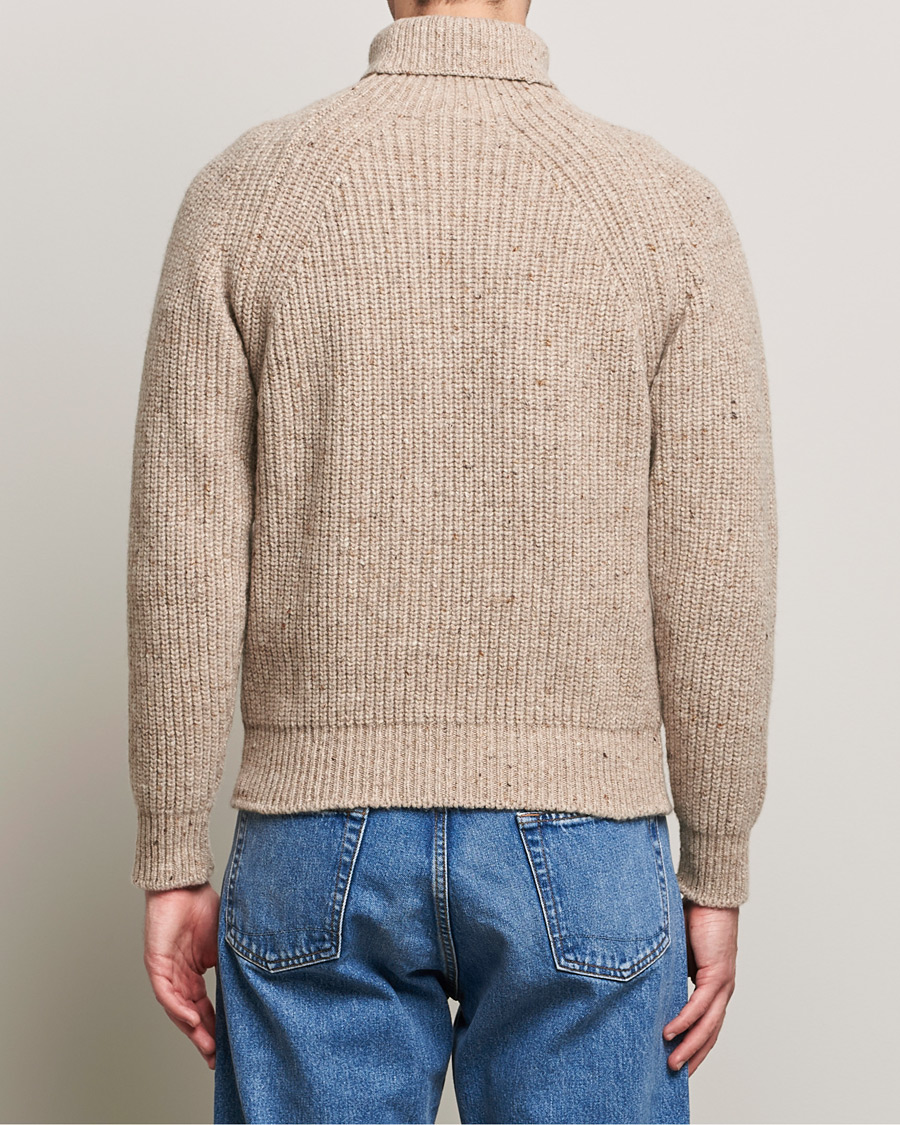 Herr | Tröjor | Inis Meáin | Wool/Cashmere Boatbuilder Turtleneck Beige