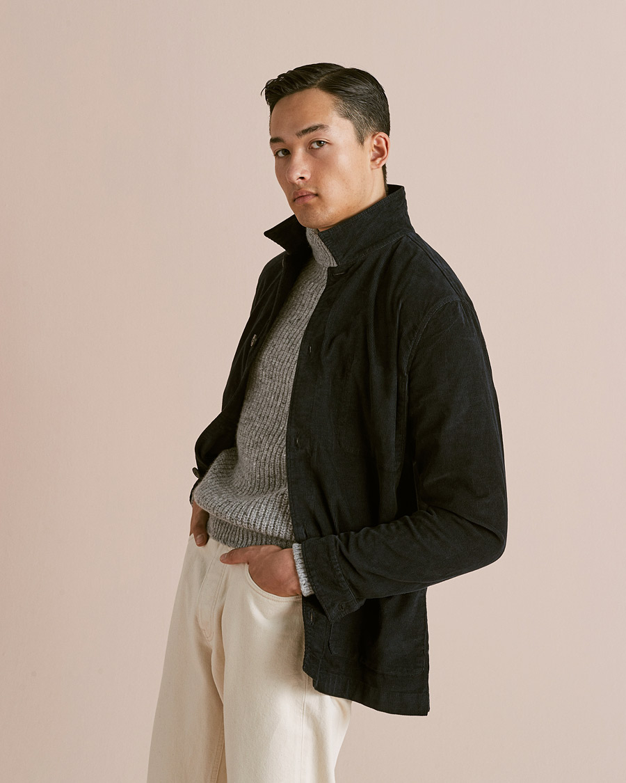 Herr | Tröjor | Inis Meáin | Wool/Cashmere Boatbuilder Turtleneck Grey