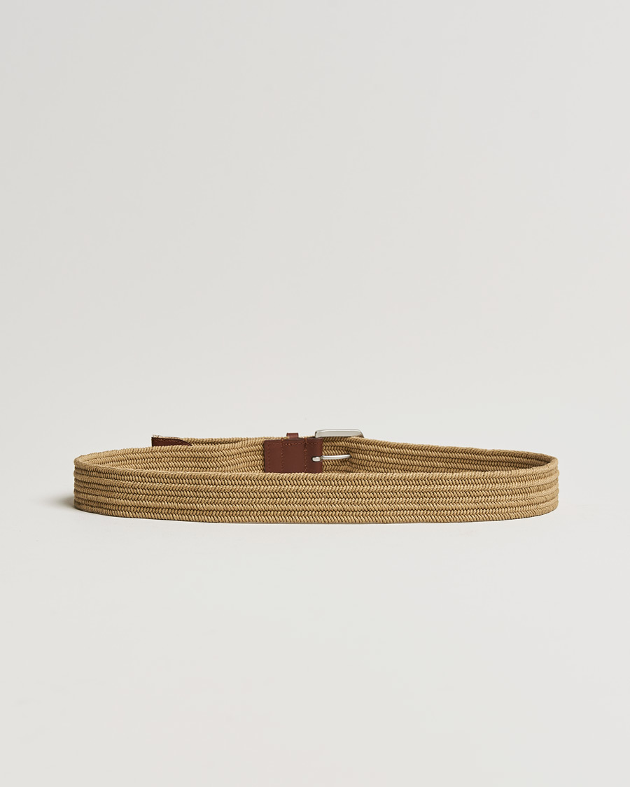 Herr | Släta bälten | Polo Ralph Lauren | Braided Elastic Belt Timber Brown