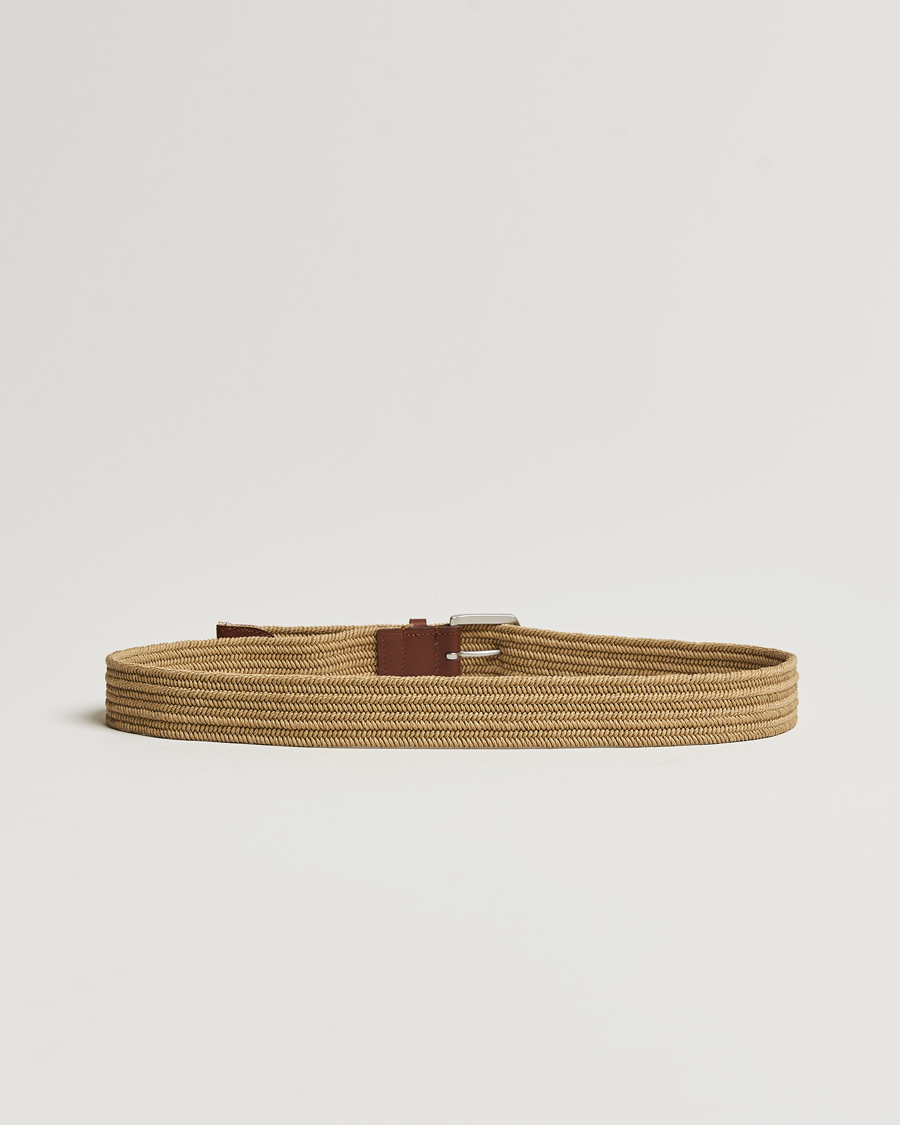 Herr | Avdelningar | Polo Ralph Lauren | Braided Cotton Elastic Belt Timber Brown