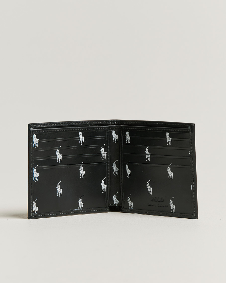 Herr | Polo Ralph Lauren Logo Leather Billfold Wallet Black | Polo Ralph Lauren | Logo Leather Billfold Wallet Black
