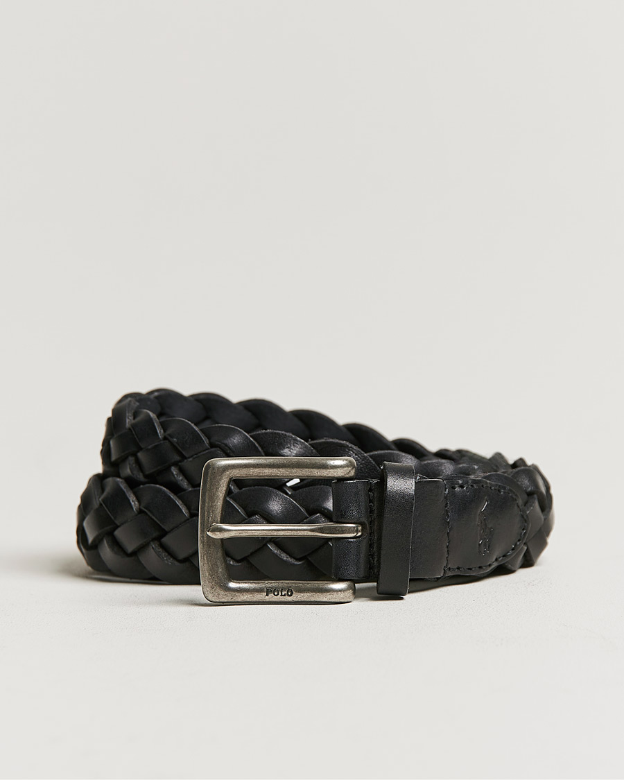 Herr | Polo Ralph Lauren Wide Braided Belt Black | Polo Ralph Lauren | Wide Braided Belt Black