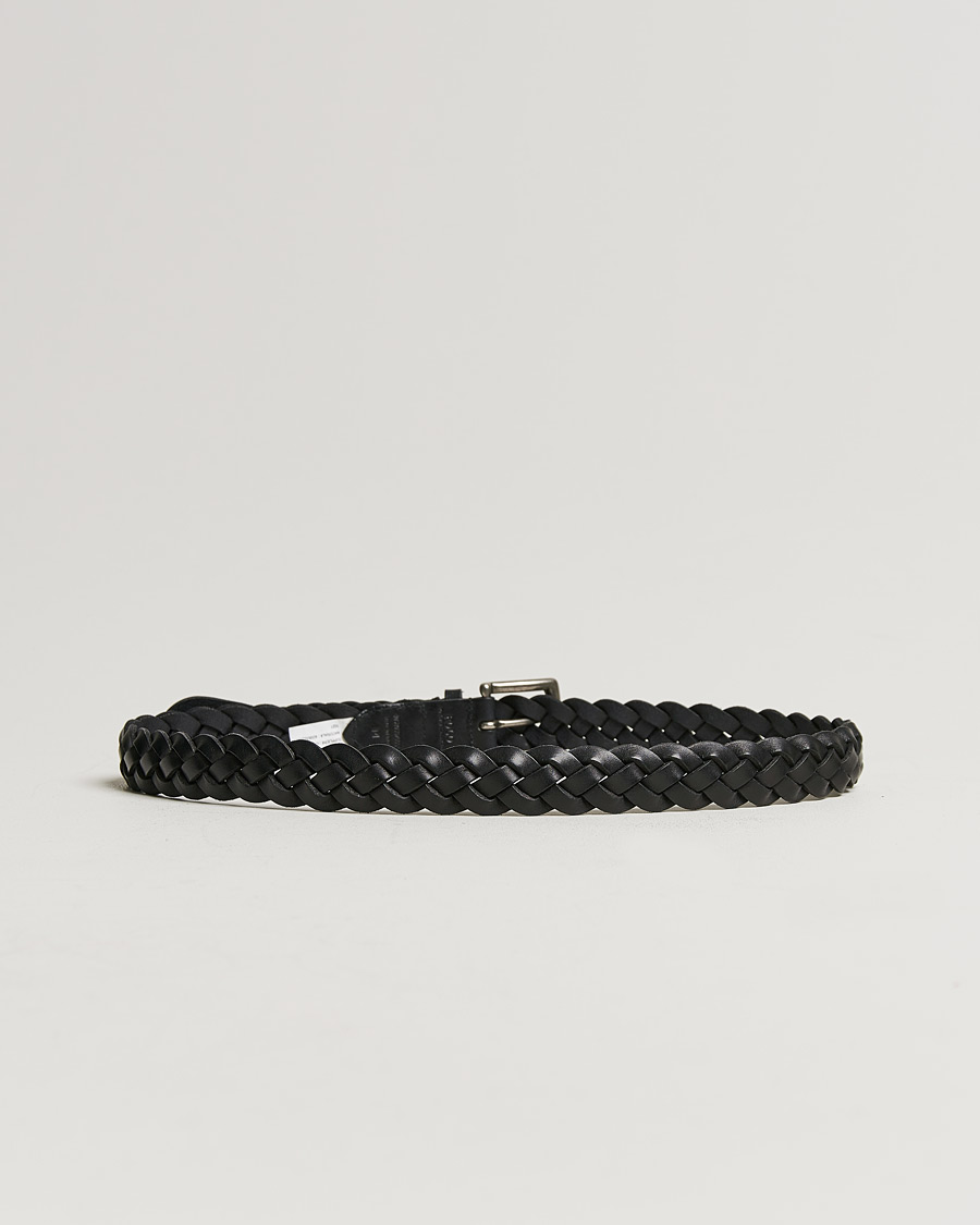 Herr | Polo Ralph Lauren Wide Braided Belt Black | Polo Ralph Lauren | Wide Braided Belt Black