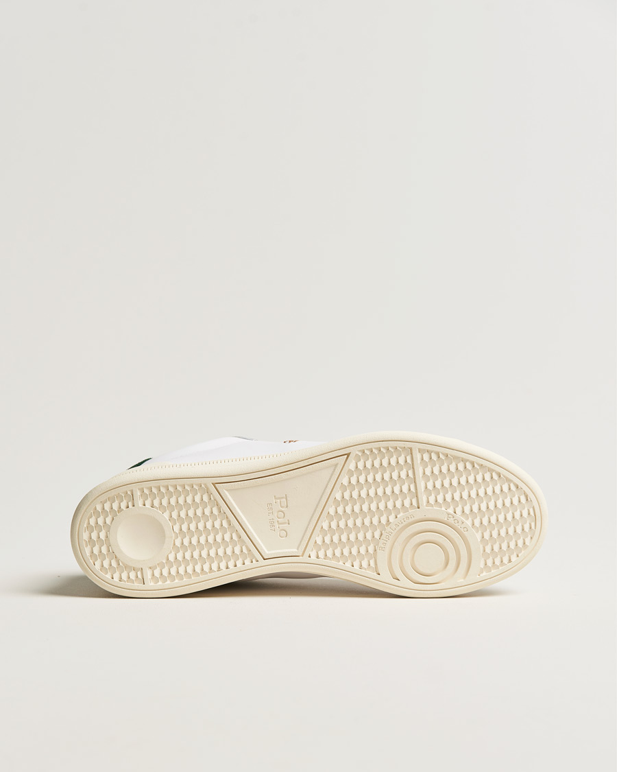 Herr | Polo Ralph Lauren Heritage Court II Leather Sneaker White/College Green | Polo Ralph Lauren | Heritage Court II Leather Sneaker White/College Green