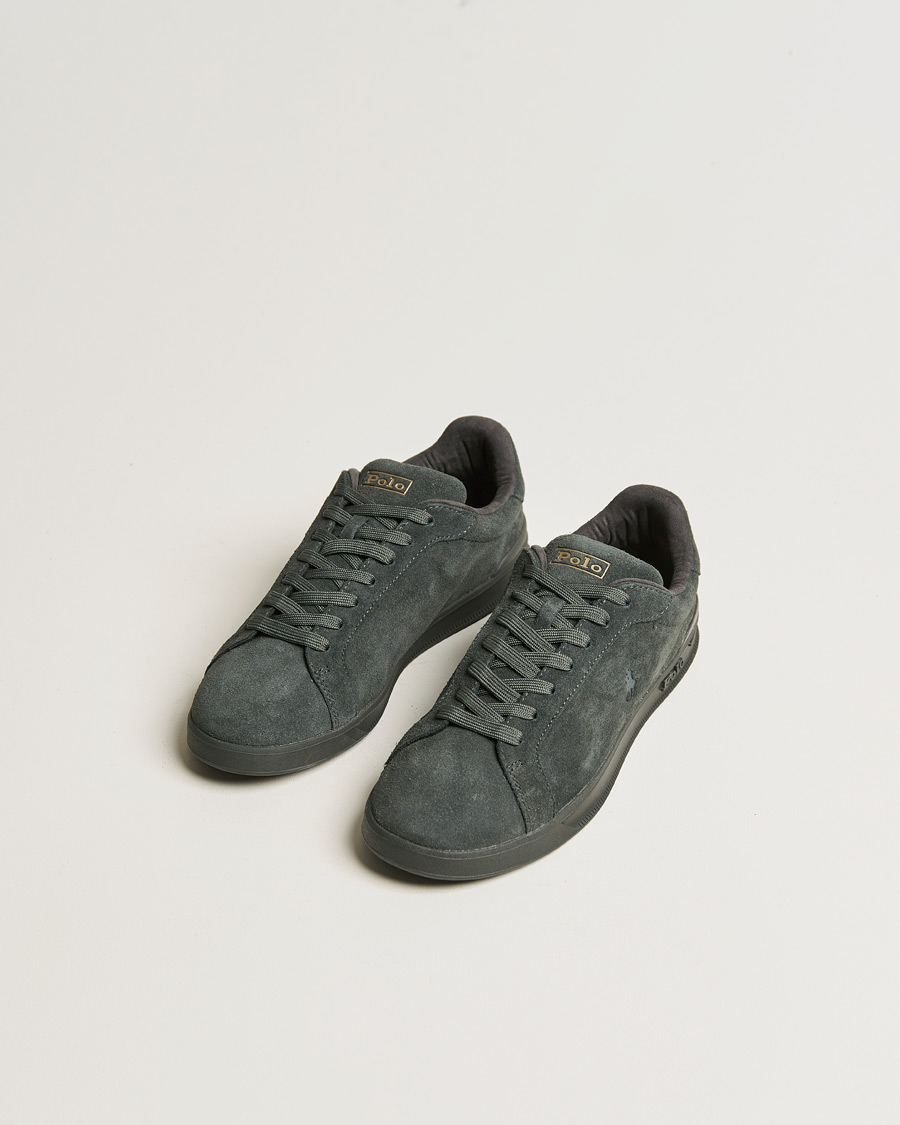 Herr | Polo Ralph Lauren Heritage Court II Suede Sneaker Charcoal Grey | Polo Ralph Lauren | Heritage Court II Suede Sneaker Charcoal Grey