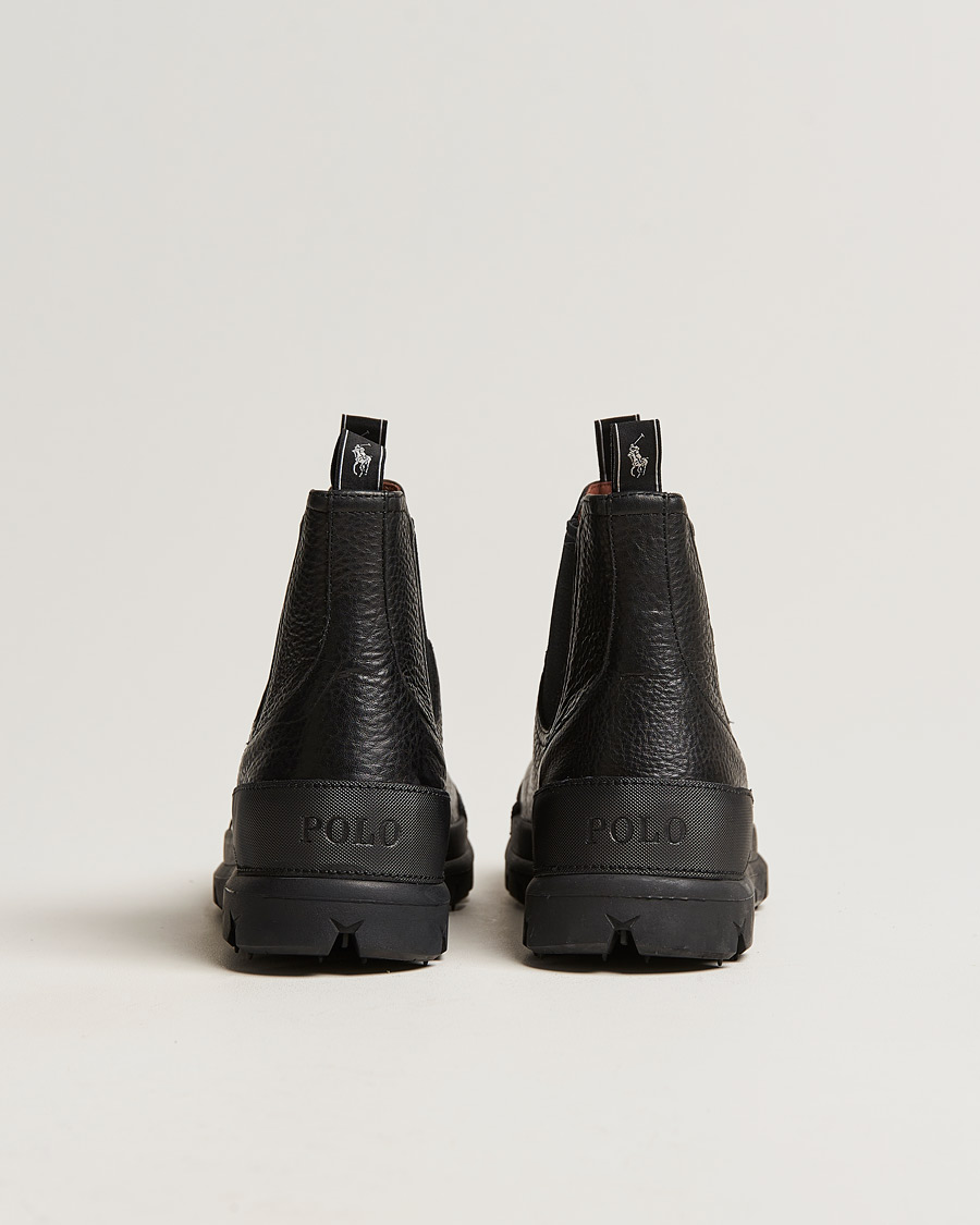 Herr | Polo Ralph Lauren Oslo Oiled Leather Chelsea Boot Black | Polo Ralph Lauren | Oslo Oiled Leather Chelsea Boot Black