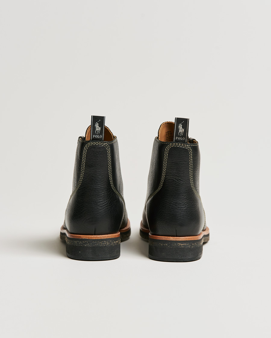 Herr | Polo Ralph Lauren RL Oiled Leather Boot Black | Polo Ralph Lauren | RL Oiled Leather Boot Black